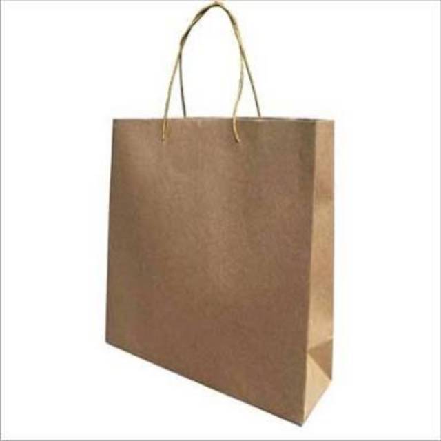 Jual Paper Bag Karton Coklat Tebal Polos Bahan Karton coklat