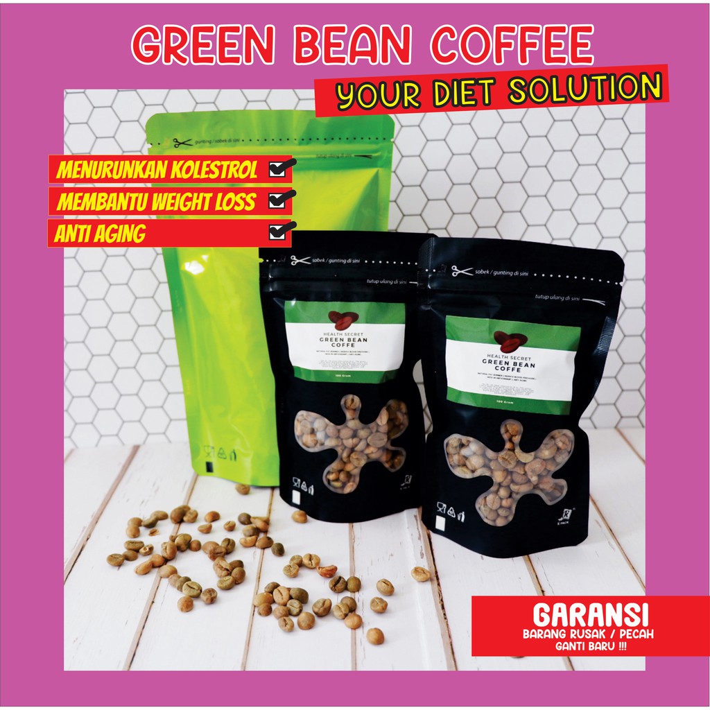 KOPI HIJAU ( GREEN BEAN COFFE ) 250 GRAM ( bagus untuk