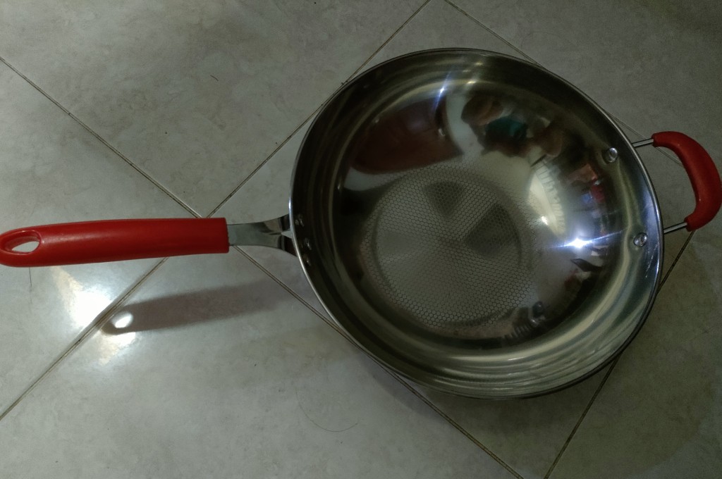 Gm Bear Wajan Wok Stainless Steel 32cm 1297 - Wajan Penggorengan Teflon Wok 32cm