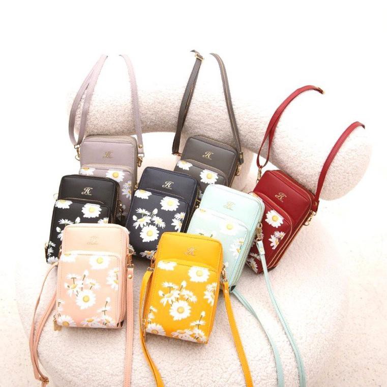 Yj2Code Flora Mini Bag Jimshoney Tas Tas Selempang Wanita Murah / Tas Sling Bag Mini Multifingsi Jim