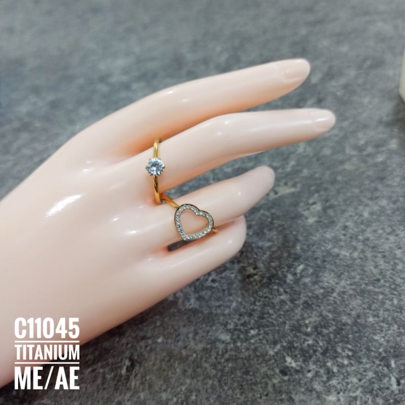 Cincin Titanium Set 2 Ways C11045