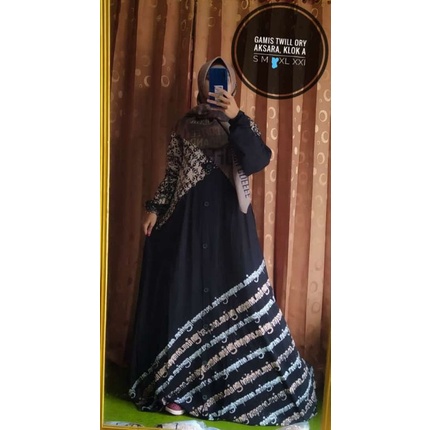 Gamis twill aksara jawa