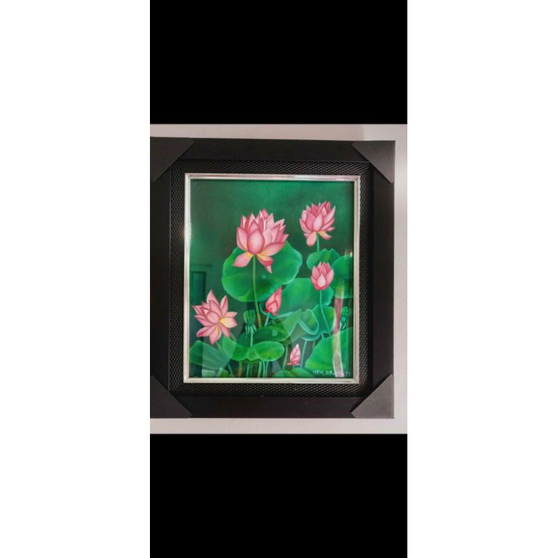 Lukisan bunga teratai