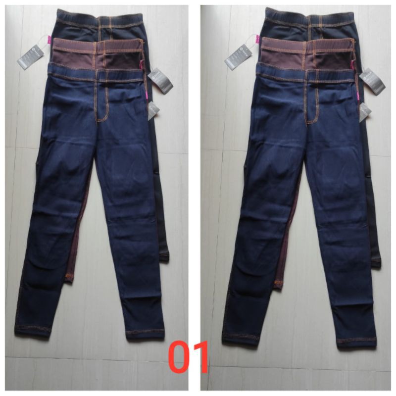 Jegging Anak  USIA 8-12 TAHUN- Tebal Adem Elastis- Celana Panjang Anak- Legging Jeans Murah Bagus