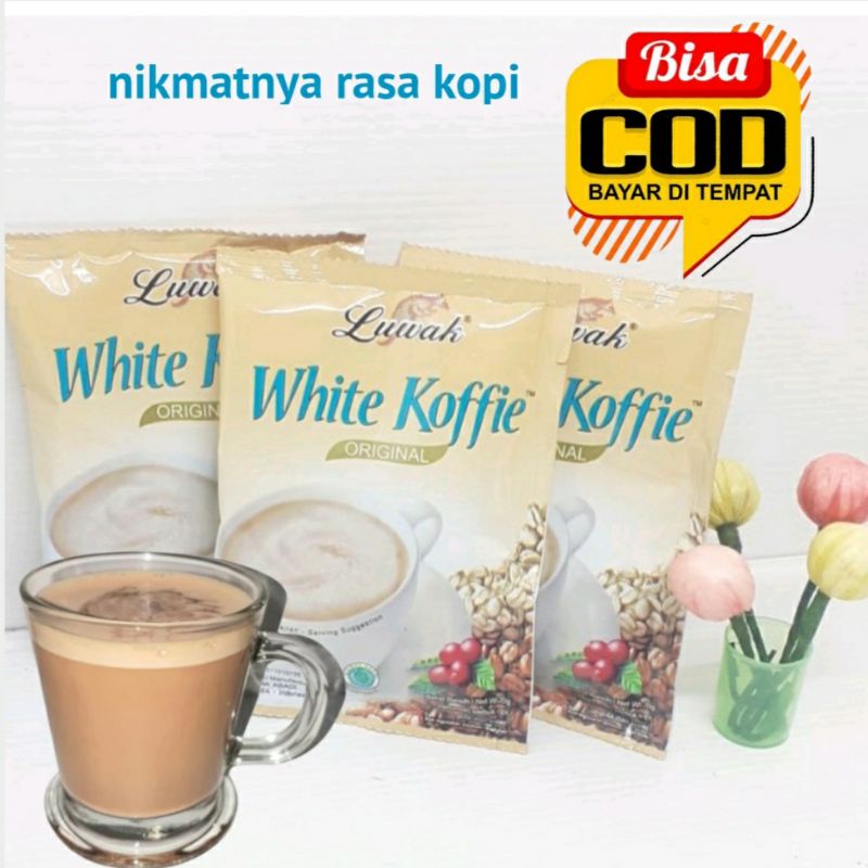 

Luwak white koffie kopi original mocca rose 1 renceng 10 sachet murah