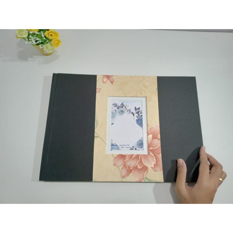 PHOTOGRAPH ALBUM MAGNETIC BLACK SHEET LANDSCAPE LUBANG FOTO COVER