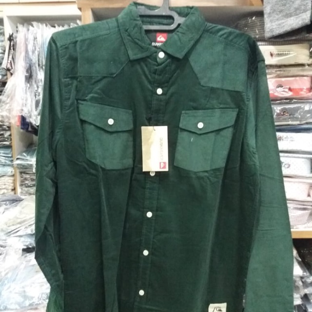kemeja pria lengan panjang corduroy corduray quiksilver