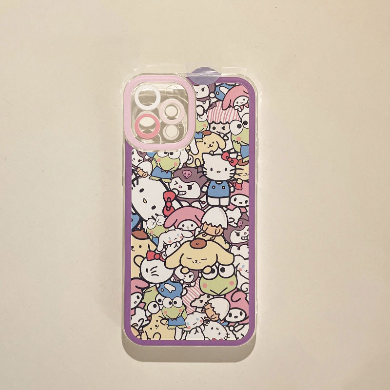 Soft case Silikon Transparan 13pro 13prm Motif Kartun Untuk iphone 11 12pro MAX 7p 8p XS MAX Xr 11 MAX 7se-se20207se-se