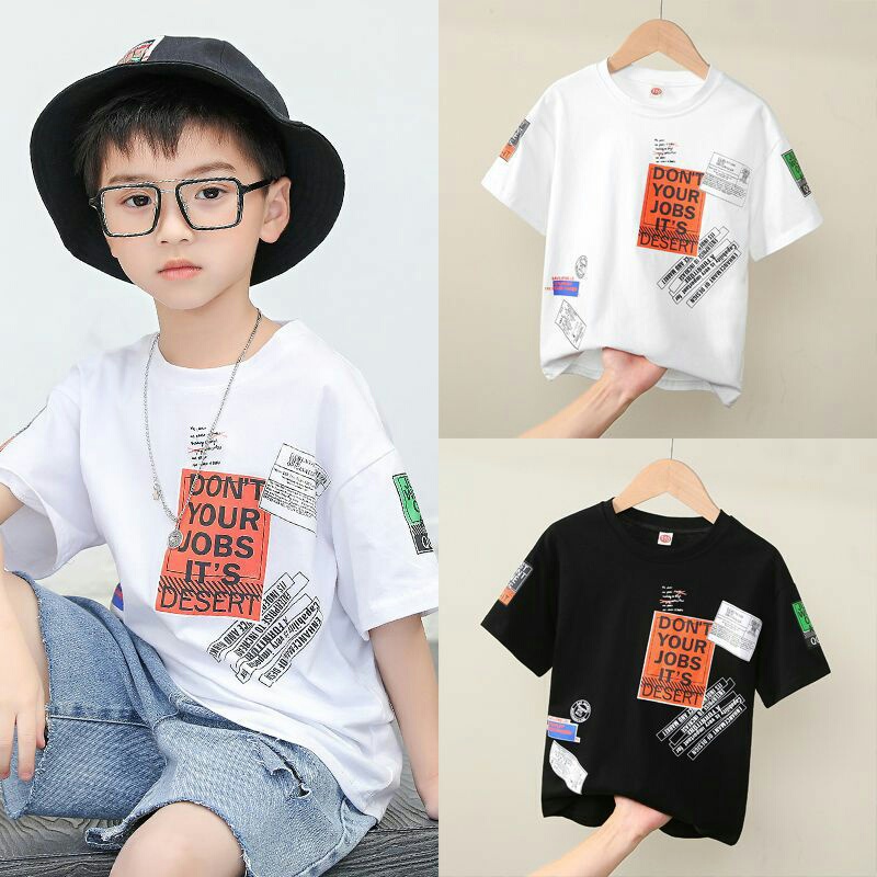 Baju Kaos Kids Triston Kaos Lengan Pandek Anak Usia 5-14 tahun (babyterry) ZP