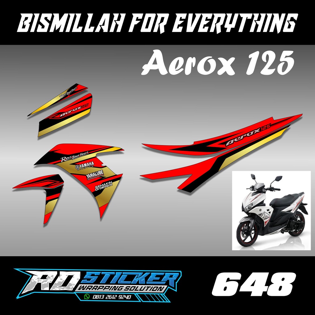 STRIPING VARIASI AEROX 125 STICKER YAMAHA AEROX 125 STIKER STRIPING AEROX 125 STIKER AEROX 125 HOLOG