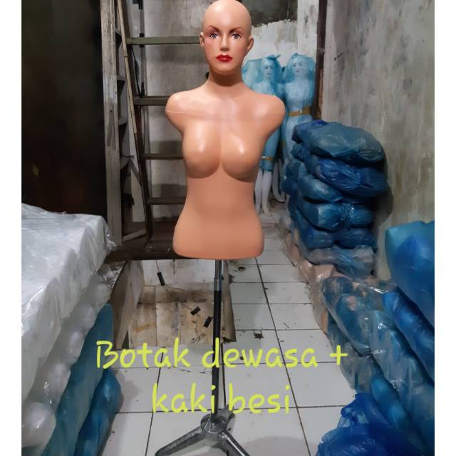 Khusus kirim luar jakarta!! Patung manekin plastik torso kepala dewasa + standing