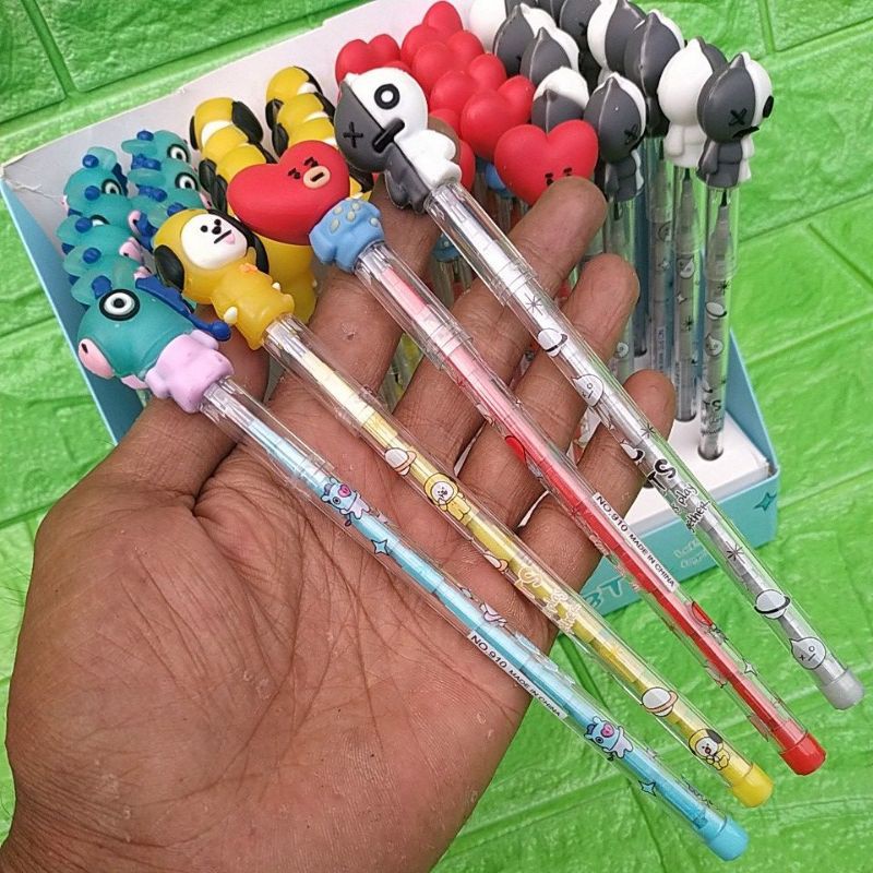 

PENA PULPEN GEL PENSIL PENCIL SAMBUNG Motif BT21 GROSIR