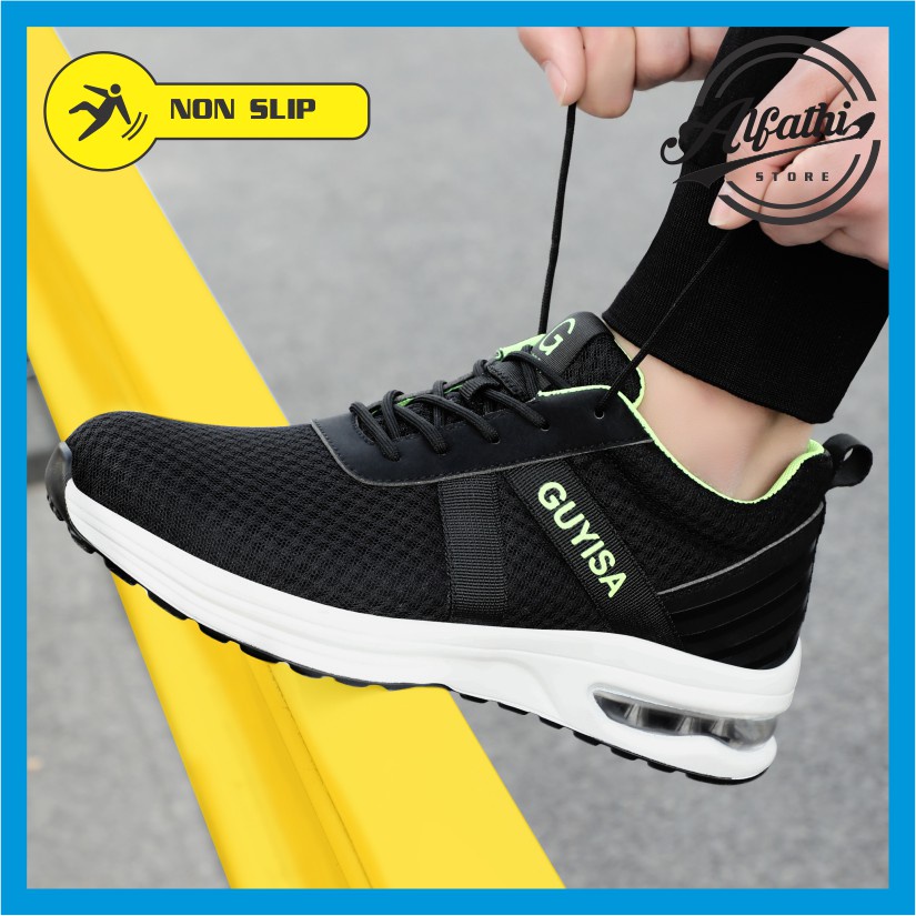 AlFathi Sepatu Safety Sneakers Sport New Ori By Guyisa Black Trendy