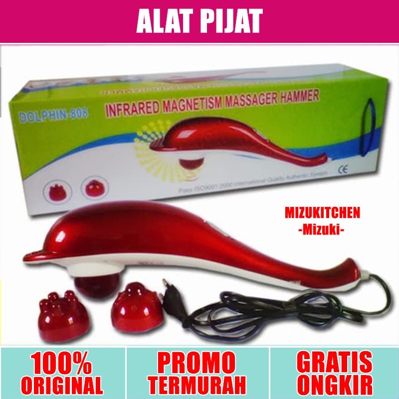 Alat Pijat Dolphin Massager Besar 808 Alat Pijat Getar Elektrik Pundak Punggung dapat 3kepala pijit