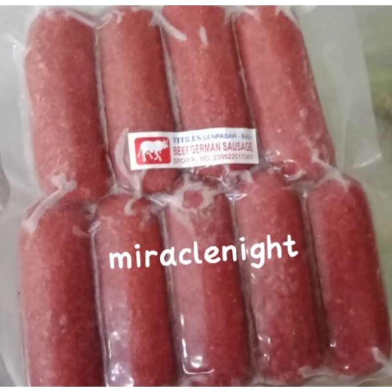 

Beef German Sausage Titiles 500gr