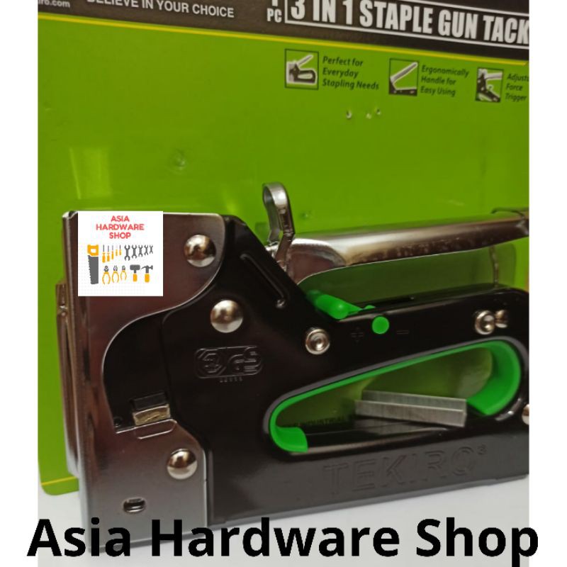 

TEKIRO Staples Tembak Jok 6 - 14 mm Staple Gun Tacker 3 in 1 Alat Tembak Hekter Jok