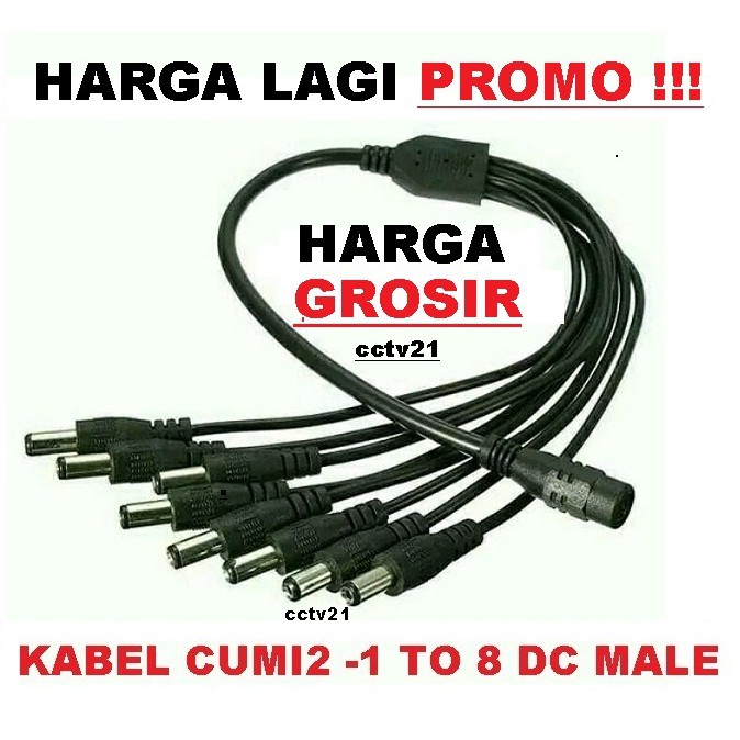 Harga Promo JACK 1 TO 8 POT JACK DC MALE COWO