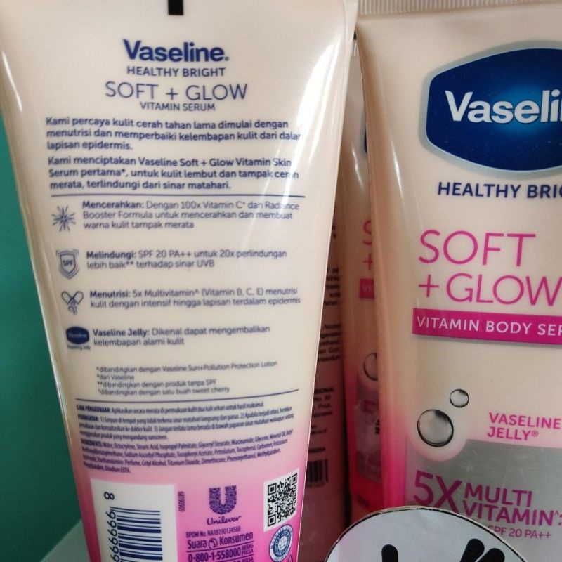 Vaseline Body Serum Hijab Bright 180 ml Bright Vaselin jelly Soft + Glow Hand Body lotion