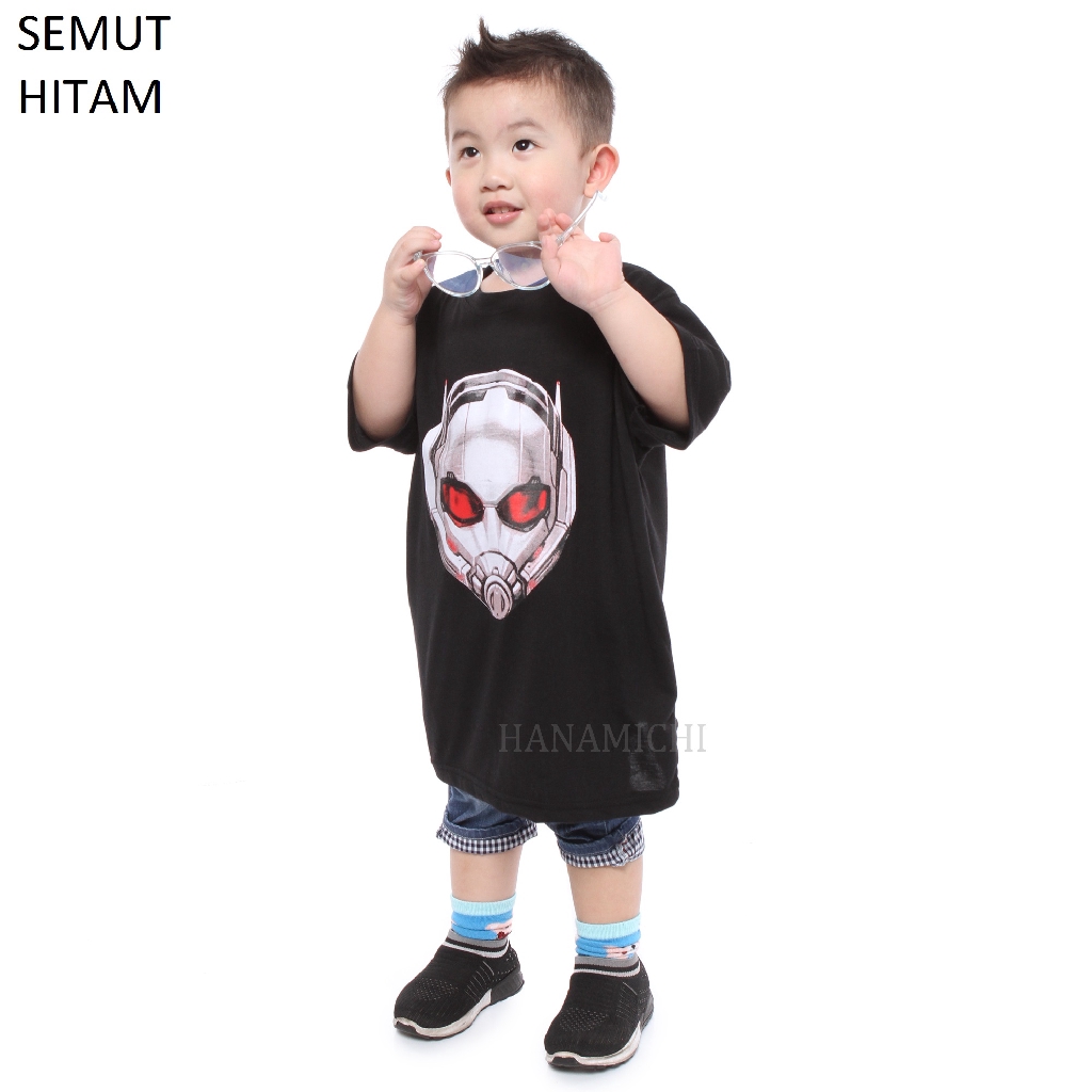 Hanamichi SEMUT Baju Kaos Anak Sablon Superhero