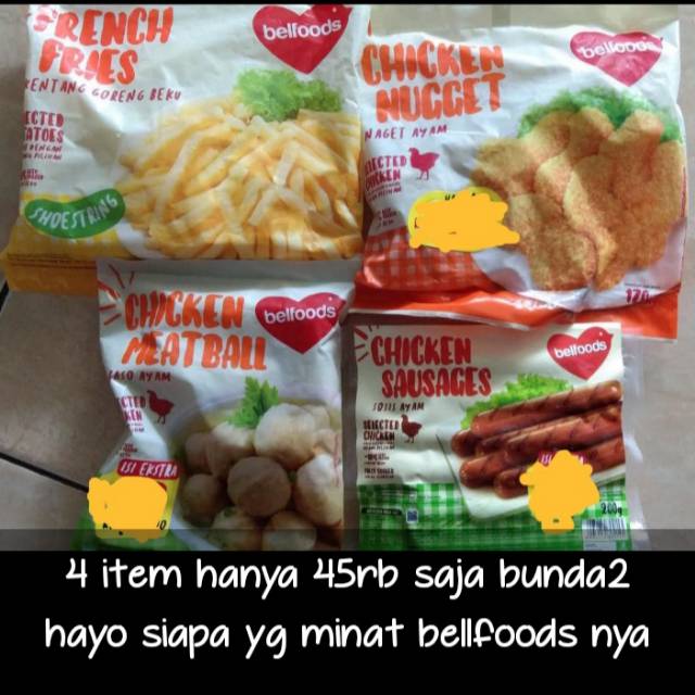

Paket nuget , sosis, dan french fries