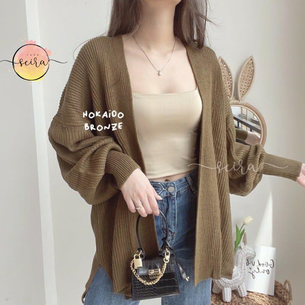 [BISA COD] Cardigan Hokaido Rajut Oversize / Cardi Hokkaido Rajut Oversize Premium Gauri / Cardygan Hokaido