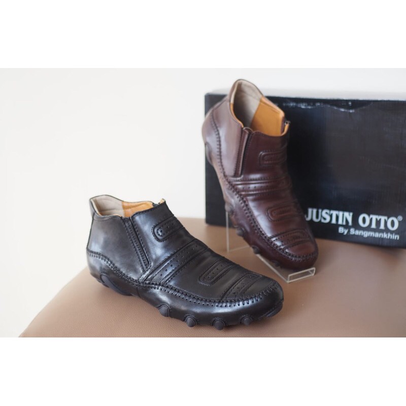 Sepatu boot Pria kulit Asli original JUSTIN OTTO Porsche 188