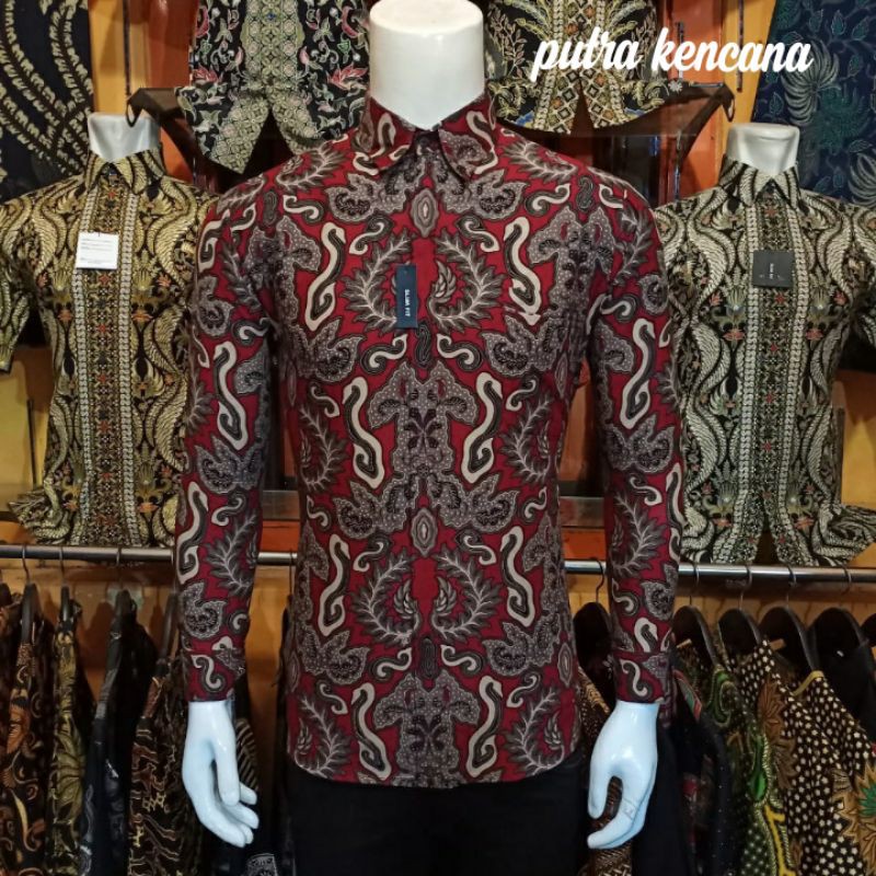 Distributor Kemeja Batik Pria Lengan Panjang Slim Fit Batik Pria Lengan Panjang Modern klBrlqFW3Boax