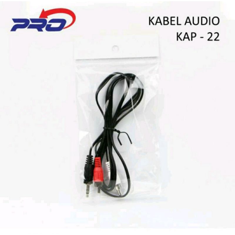 Kabel Audio 3.5 3.5mm Aux Cable 1m KAP 22 2 In 1