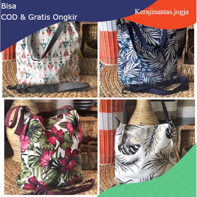 Sling Bag Kanvas Knus Besar / Sling Bag Batik / Sling Bag Wanita