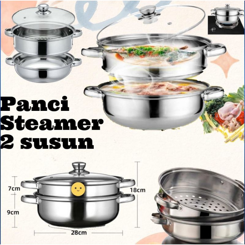 PANCI KUKUS STEAMER 2 SUSUN/STEAMER 2 SUSUN