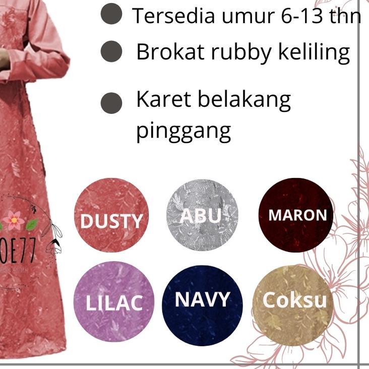☄ Zoe77 Jelita Kid Gamis Anak Perempuan remaja tanggung Brokat pesta tille rubby mewah murah usia 6 