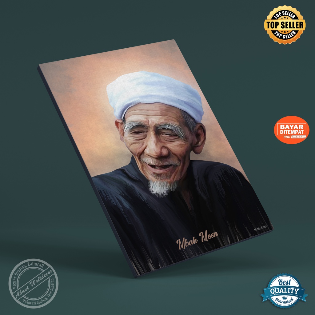 Abani Walldecor Poster Ulama Gambar Mbah Moen Dekorasi Dinding Foto Mbah Mun Tokoh Ulama Nusantara