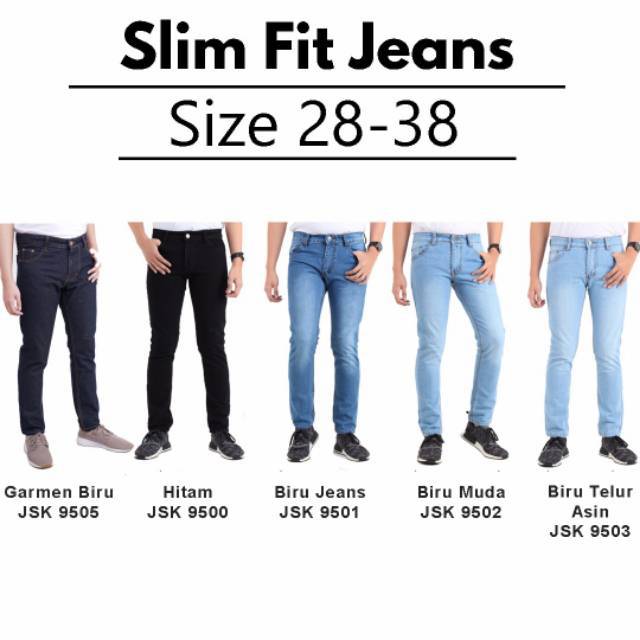 Celana Panjang Jeans Cowok Slim Fit Jeans JSK Jeans