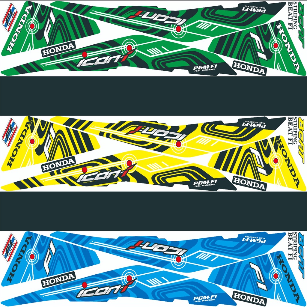 STRIPING VARIASI BEAT FI THN 2013 SAMPAI 2016 STIKER BODY MOTOR