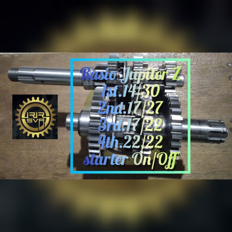 Gigi Rasio Gear Ratio Gir Rasio Yamaha Jupiter Z Vega R Cripton 200cc Race 1st.14/30, 2nd.17/27, 3rd