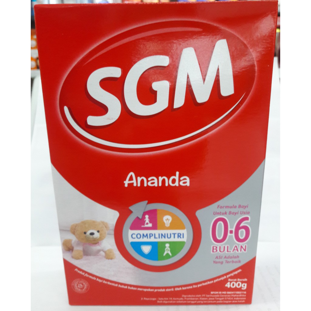 Sgm Ananda 0 6 Bulan 400gr Shopee Indonesia