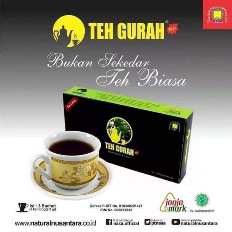 

[TERLARIS] Teh Gurah Herbal Nasa - Mengeluarkan lendir kotor toksin dan racun - BPOM