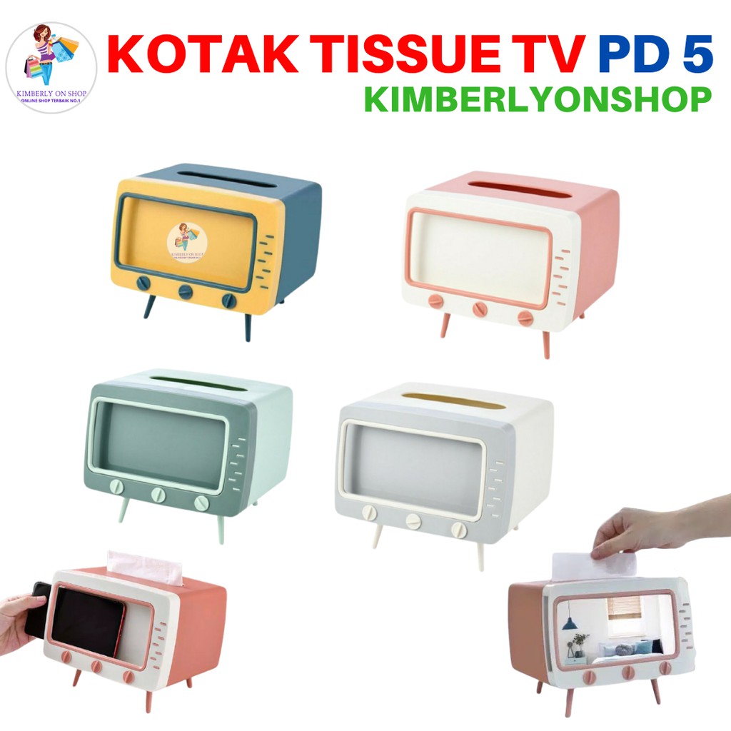 Kimberlyonshop Kotak Tisu Tempat Tissue Hp TV Portable Box Holder Hp