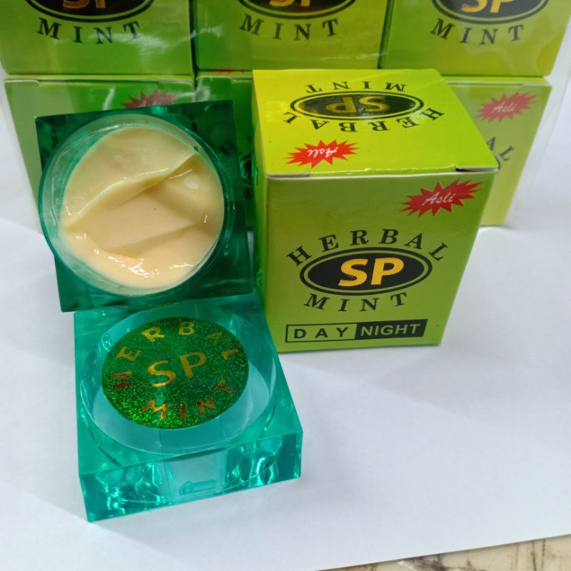 ( 6 pcs ) Cream Herbal SP Mint Hijau Asli Holo