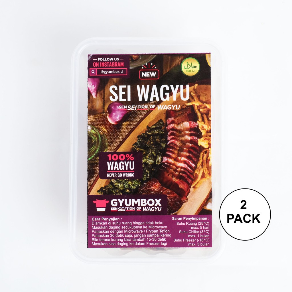 

Sei Sapi Wagyu Gyumbox 2 Pax Daging Sapi Asap Frozen Food Smoked Beef Khas Kupang NTT Bandung Halal
