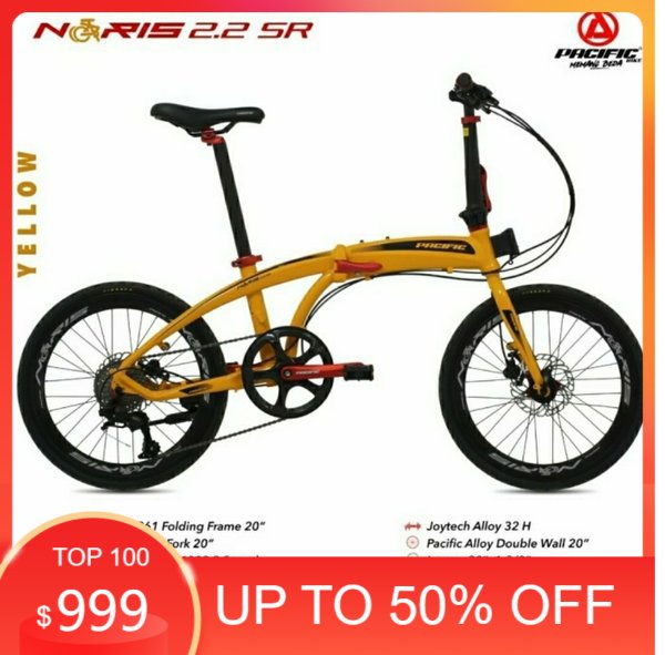 Sepeda lipat 20 inch Pacific Noris 2.2 SR 9 speed hydraulic