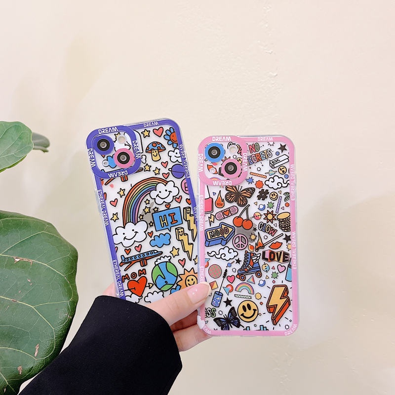 Soft Case Motif Kupu-Kupu Pelangi Untuk Realme C35 C31 C21Y C25Y 8i 9i C11 2021 C25 C25S C20 C15 C12 C3 C2 Realme5 5i 6i Narzo 30A