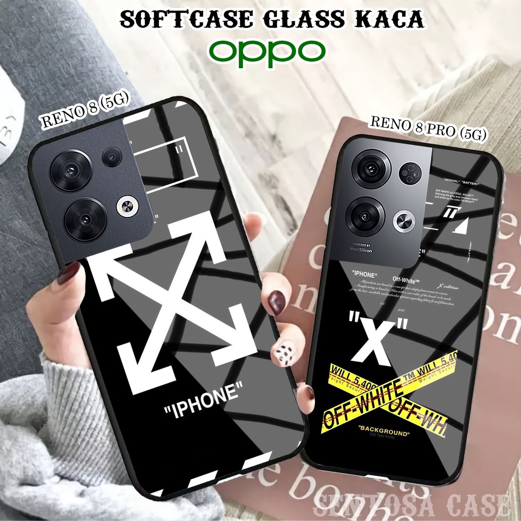 Softcase Glass Kaca OPPO RENO 8 (5G) & RENO 8 PRO (5G) - Casing HP OPPO RENO 8 & 8 PRO (5G) [ S51 ].