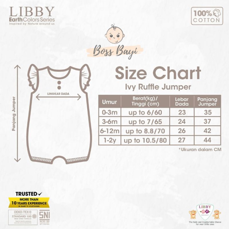 LIBBY EARTH SERIES Ivy Ruffle Jumper Bayi / Anak