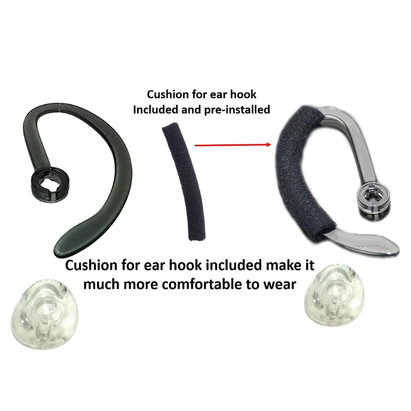 Cre Eartip + Earpads Pengganti Bahan Busa Untuk Plantronics- CS540 Savi W440 W740 W