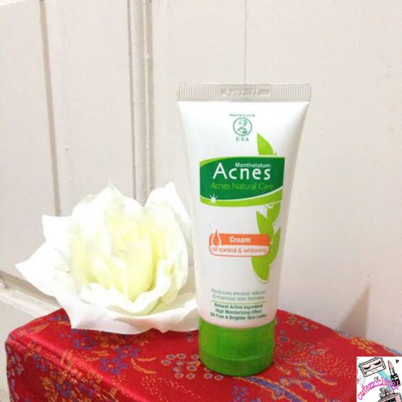 ☃Cutezz_Ching1☃Acnes Natural Care Oil Control &amp; Whitening Cream 40g