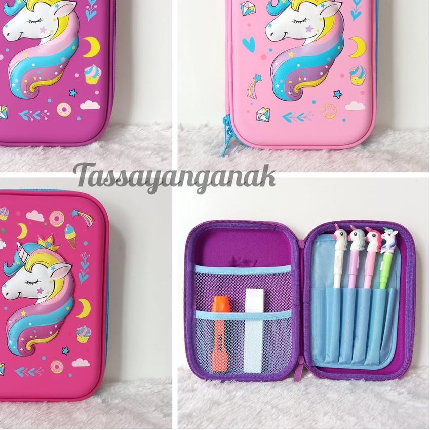 

BISA COD ✔️Tempat Pensil Unicorn Kotak Pensil Kuda Poni Tempat Pensil Motif Kartun Unicon 3d Bahan Eva|SQ7