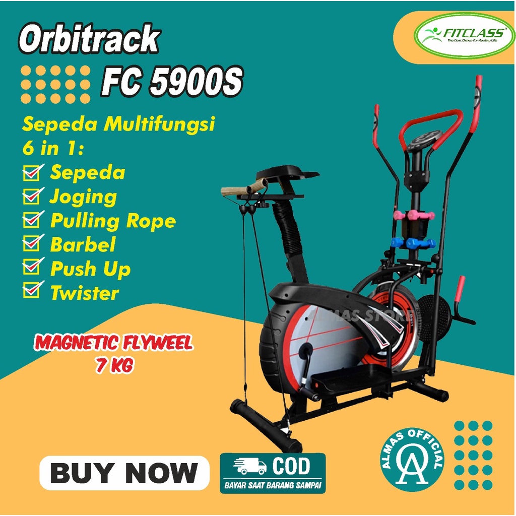 Alat Olahraga Sepeda Fitness  Statis Fitnes Gym Rumah Perut Terapi  Orbitrack FC 5900S  Elliptical