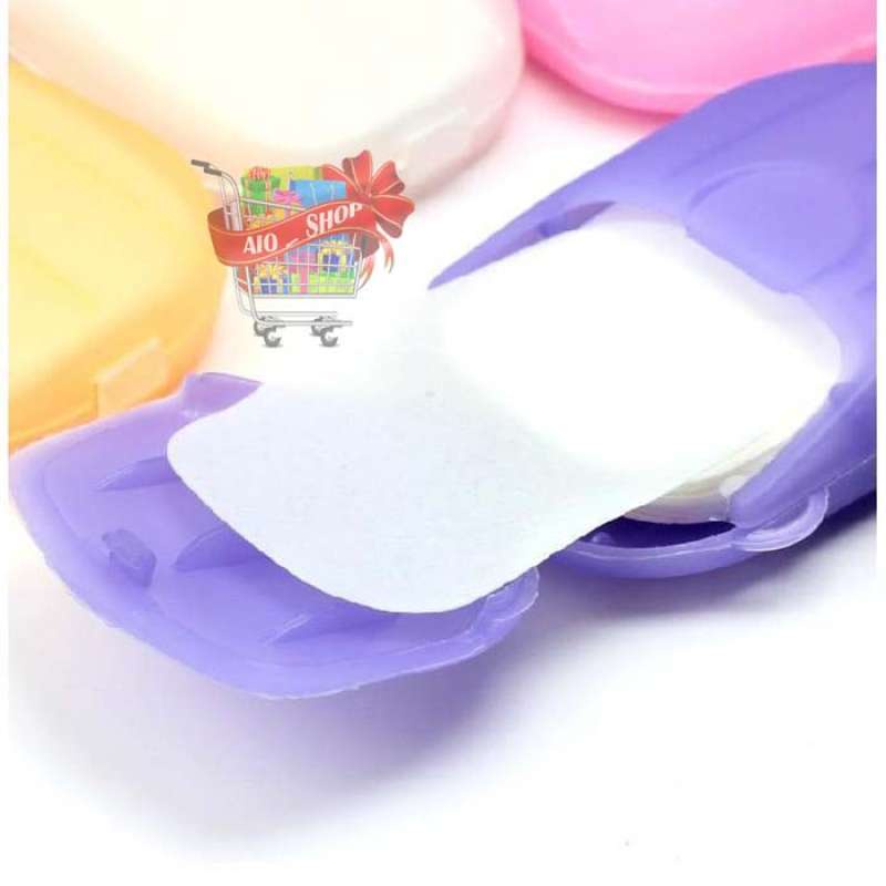 (KJO) Sabun Kertas Praktis Travelling Paper Sabun Cuci Tangan Sabun Kertas