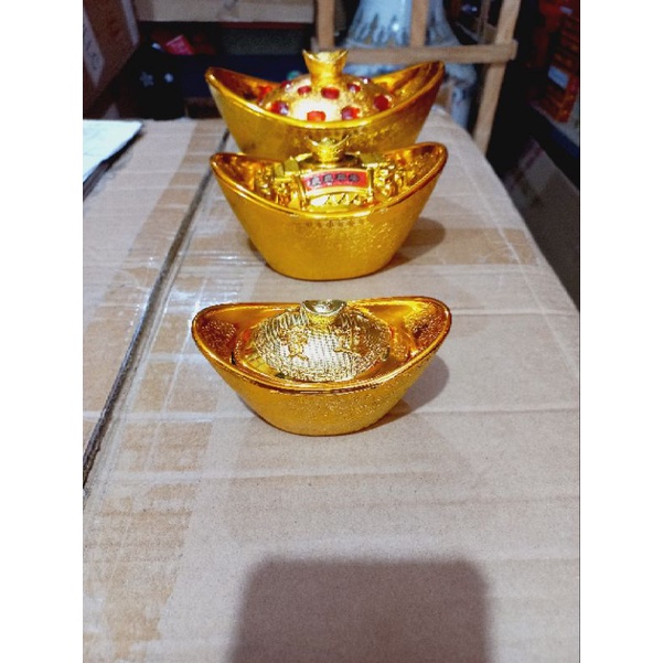 Yenpau Tael Emas / Gold Ingot / Uang Perahu Kuno / Candy Box Gold Ingot / Yenpao Permen